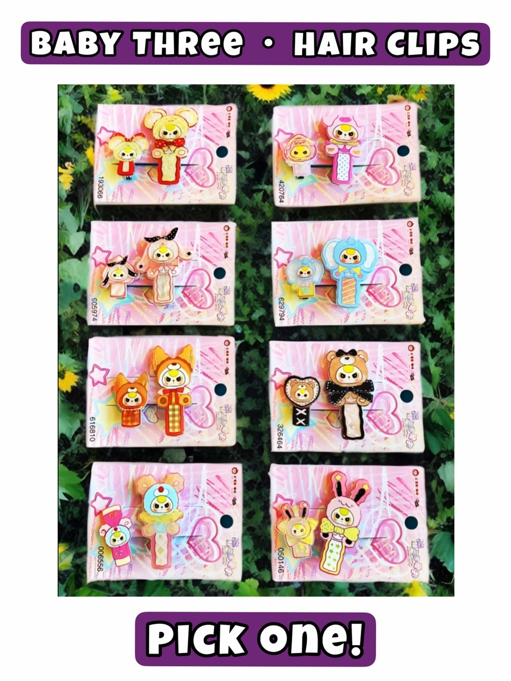 Baby Three Mini Hair Clips